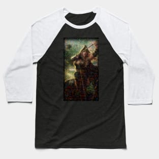 Ashe Mosaic Portrait 3 Baseball T-Shirt